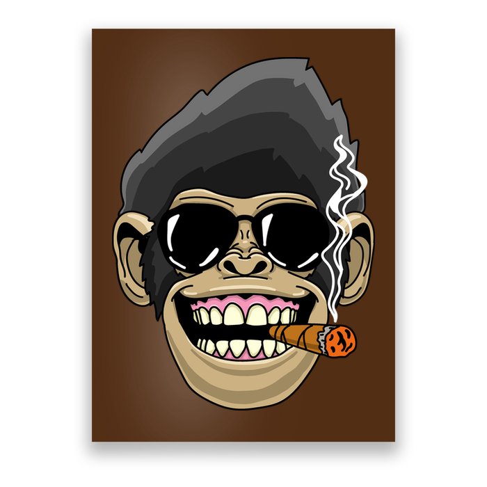 Monkey Smoking Cigar Poster