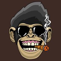 Monkey Smoking Cigar Poster