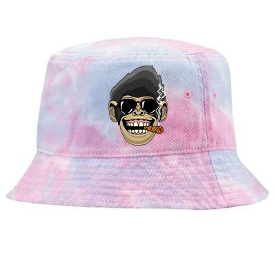 Monkey Smoking Cigar Tie-Dyed Bucket Hat