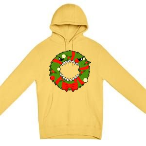 Monster Killer Christmas Wreath Premium Pullover Hoodie