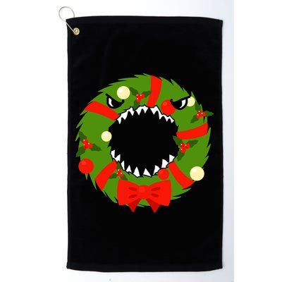 Monster Killer Christmas Wreath Golf Towel