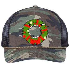 Monster Killer Christmas Wreath Retro Rope Trucker Hat Cap