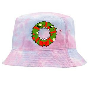 Monster Killer Christmas Wreath Tie-Dyed Bucket Hat