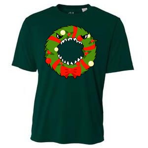 Monster Killer Christmas Wreath Cooling Performance Crew T-Shirt