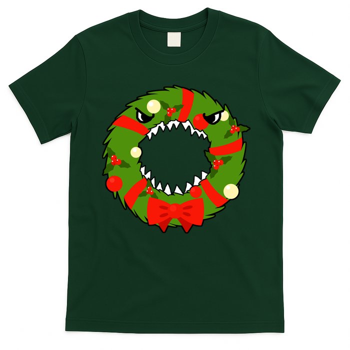 Monster Killer Christmas Wreath T-Shirt