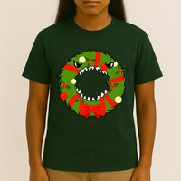 Monster Killer Christmas Wreath T-Shirt