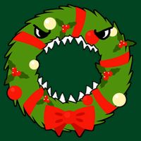 Monster Killer Christmas Wreath T-Shirt