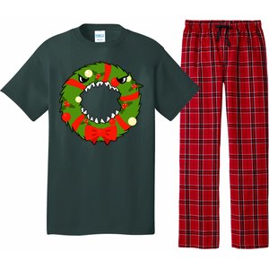 Monster Killer Christmas Wreath Pajama Set