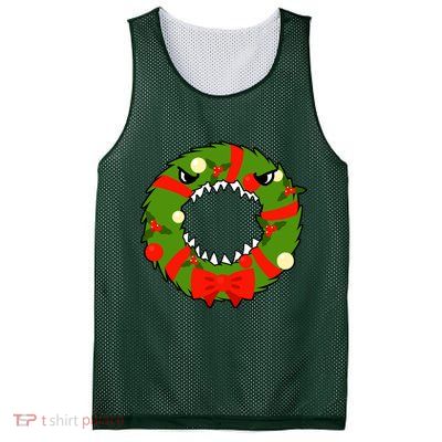 Monster Killer Christmas Wreath Mesh Reversible Basketball Jersey Tank