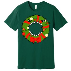 Monster Killer Christmas Wreath Premium T-Shirt