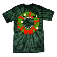 Monster Killer Christmas Wreath Tie-Dye T-Shirt