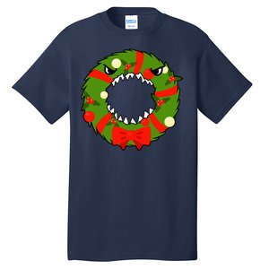 Monster Killer Christmas Wreath Tall T-Shirt