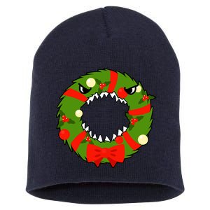 Monster Killer Christmas Wreath Short Acrylic Beanie