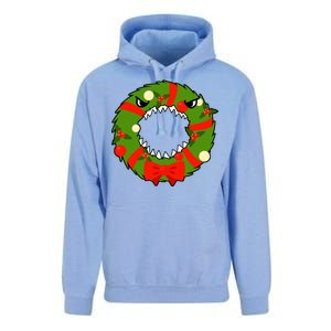 Monster Killer Christmas Wreath Unisex Surf Hoodie