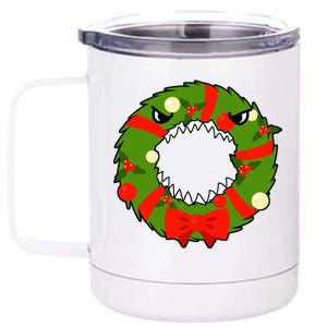 Monster Killer Christmas Wreath 12 oz Stainless Steel Tumbler Cup