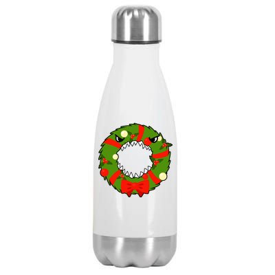 Monster Killer Christmas Wreath Stainless Steel Insulated Water Bottle