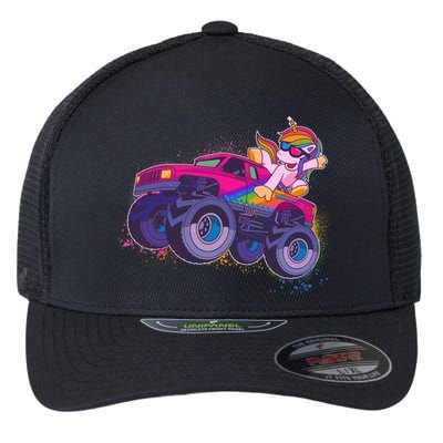 Monster Truck Unicorn Flexfit Unipanel Trucker Cap