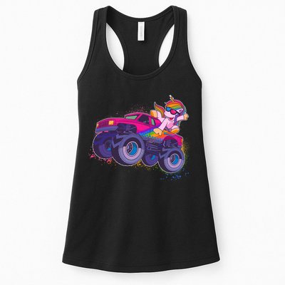 Monster Truck Unicorn Womens Tank Top