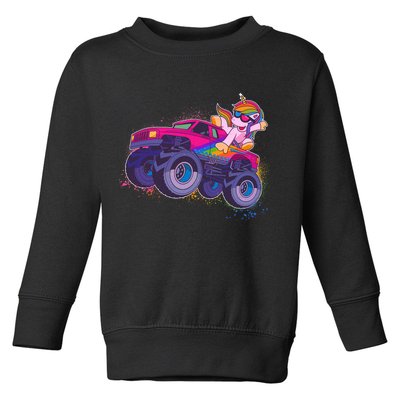 Monster Truck Unicorn Toddler Sweatshirt