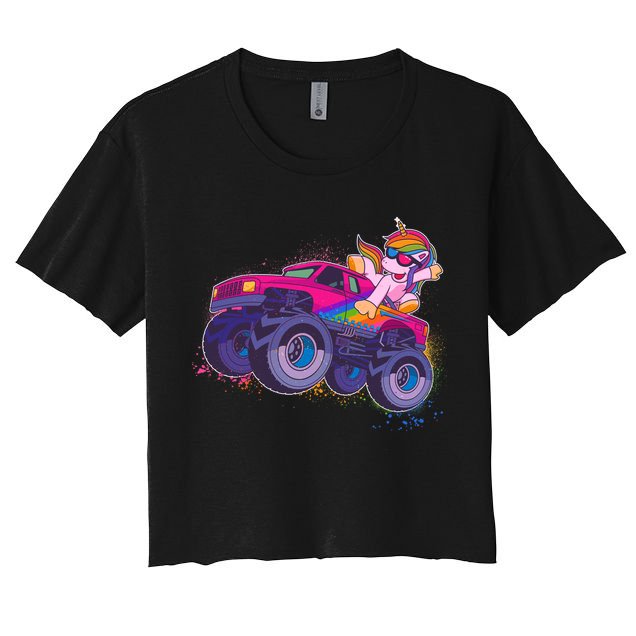Monster Truck Unicorn Crop Top