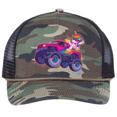 Monster Truck Unicorn Retro Rope Trucker Hat Cap