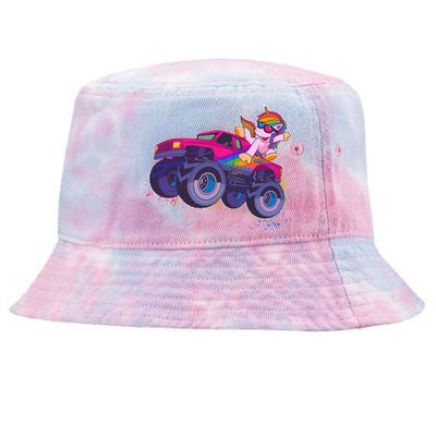 Monster Truck Unicorn Tie-Dyed Bucket Hat