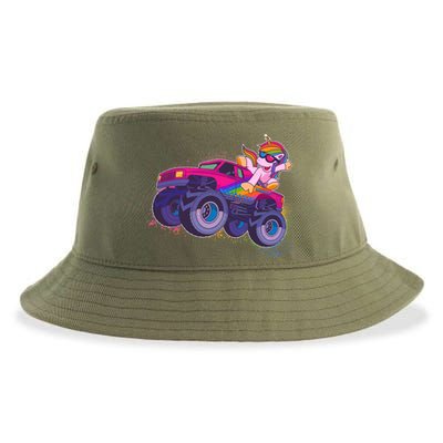 Monster Truck Unicorn Sustainable Bucket Hat