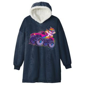 Monster Truck Unicorn Hooded Wearable Blanket