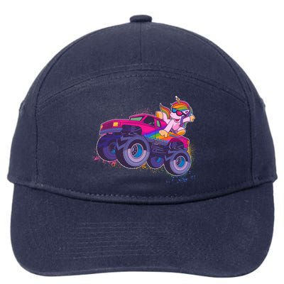 Monster Truck Unicorn 7-Panel Snapback Hat