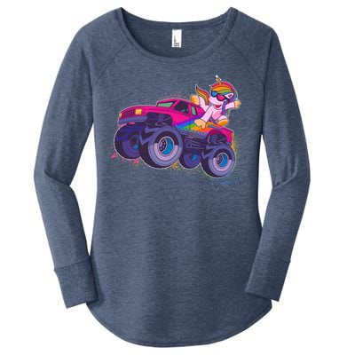 Monster Truck Unicorn Women's Perfect Tri Tunic Long Sleeve Shirt