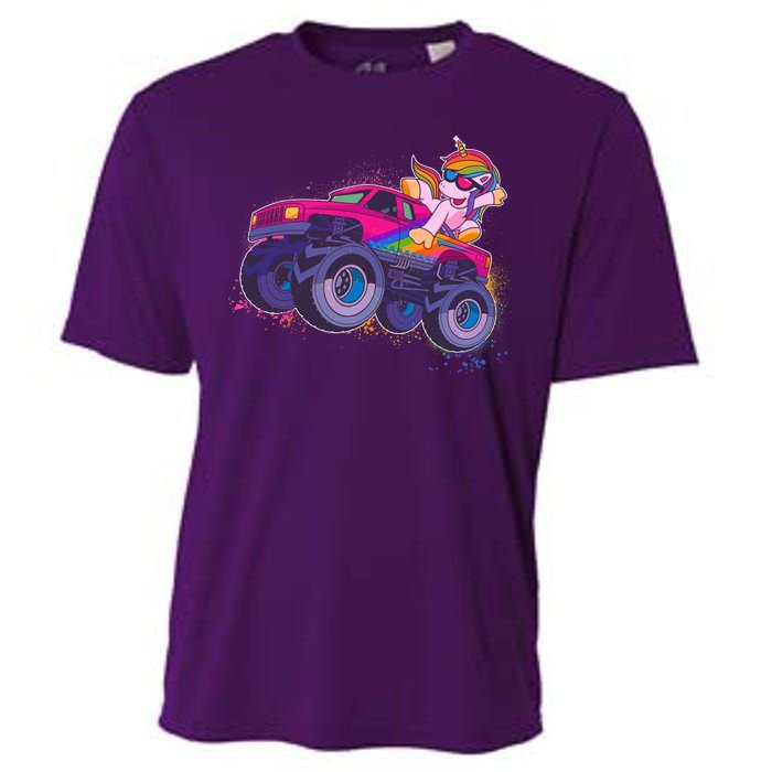 Monster Truck Unicorn Cooling Performance Crew T-Shirt