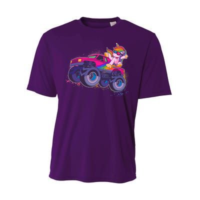 Monster Truck Unicorn Performance Sprint T-Shirt