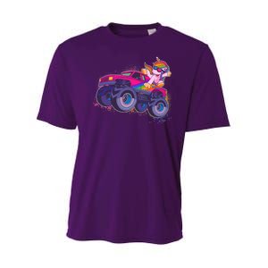 Monster Truck Unicorn Youth Performance Sprint T-Shirt