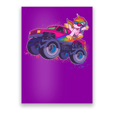 Monster Truck Unicorn Poster