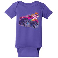 Monster Truck Unicorn Baby Bodysuit