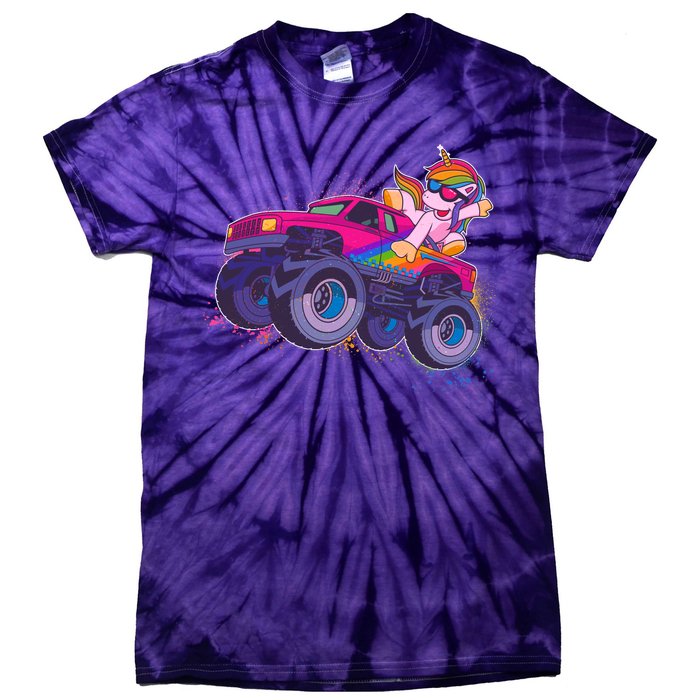 Monster Truck Unicorn Tie-Dye T-Shirt