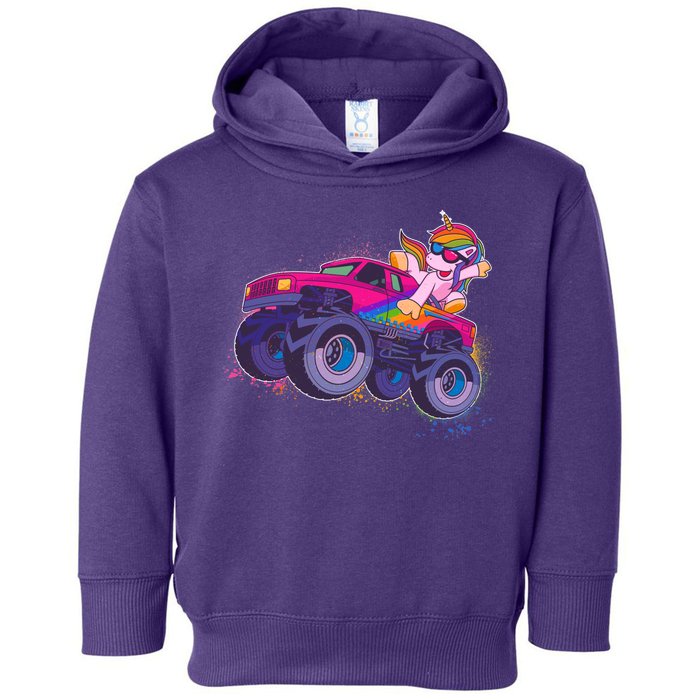 Monster Truck Unicorn Toddler Hoodie