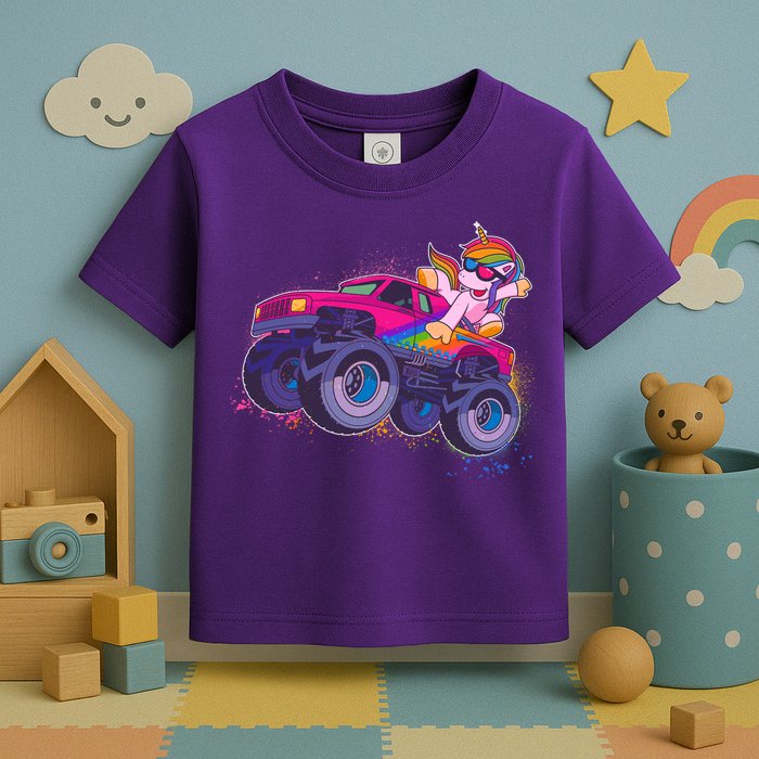 Monster Truck Unicorn Toddler T-Shirt