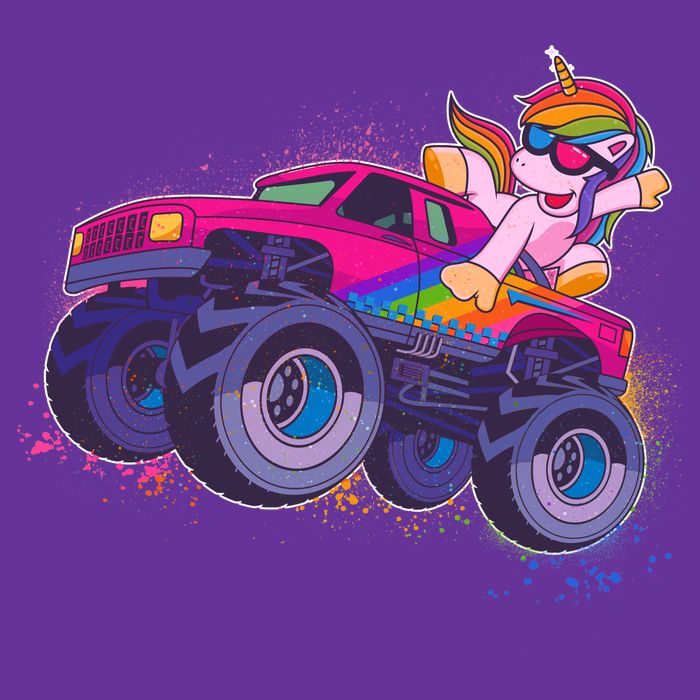 Monster Truck Unicorn Toddler T-Shirt