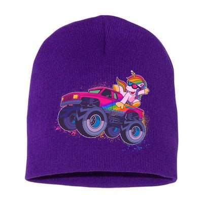 Monster Truck Unicorn Short Acrylic Beanie