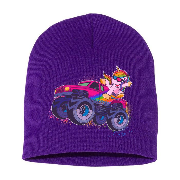 Monster Truck Unicorn Short Acrylic Beanie