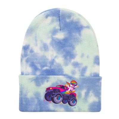 Monster Truck Unicorn Tie Dye 12in Knit Beanie