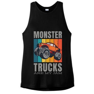 Monster Trucks Are My Jam Ladies PosiCharge Tri-Blend Wicking Tank