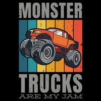 Monster Trucks Are My Jam Cooling Performance Crew T-Shirt