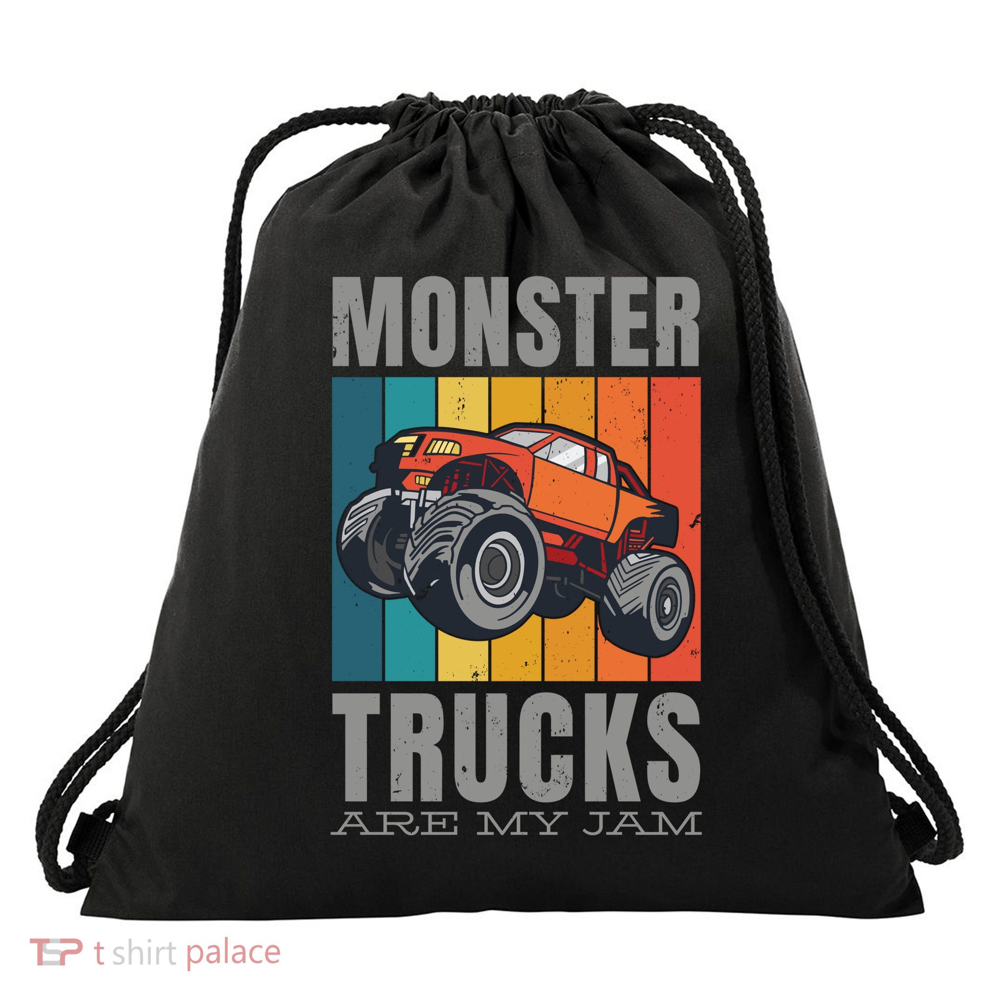Monster Trucks Are My Jam Drawstring Bag