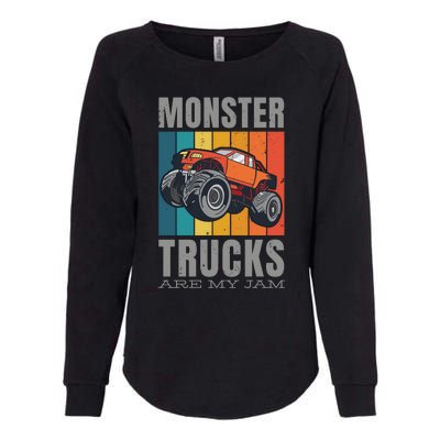 Monster Trucks Are My Jam Womens California Wash Sweatshirt