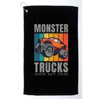 Monster Trucks Are My Jam Platinum Collection Golf Towel