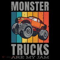 Monster Trucks Are My Jam Wool Snapback Cap