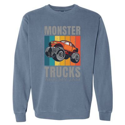 Monster Trucks Are My Jam Garment-Dyed Sweatshirt