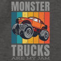 Monster Trucks Are My Jam Vector Backpack